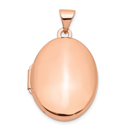 14k Rose Gold 14k Rose Gold Polished 21mm Oval Locket
