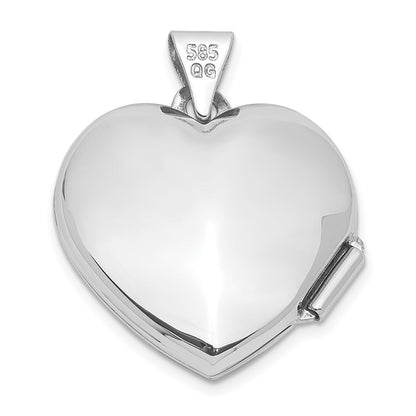 14k White Gold 14k White Gold 18mm Tree Heart Locket