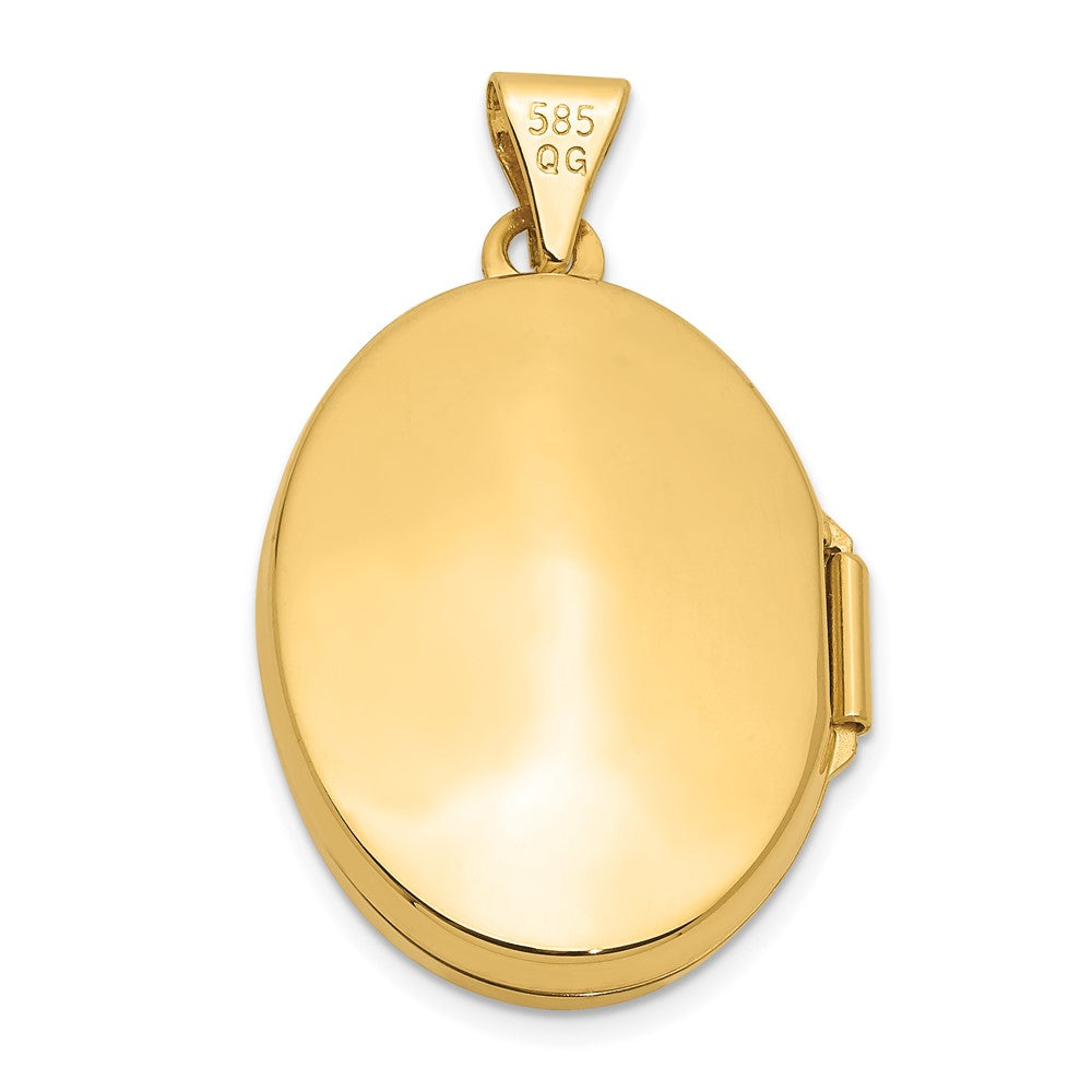 14k Yellow Gold 14ky 21x16mm Oval Tree Locket