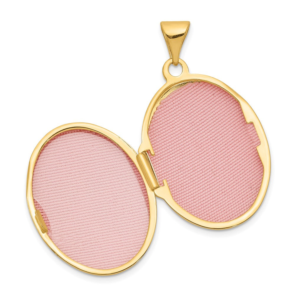 14k Yellow Gold 14ky 21x16mm Oval Tree Locket