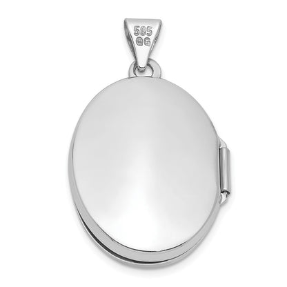 14k White Gold 14k White Gold 21x16mm Oval Tree Locket