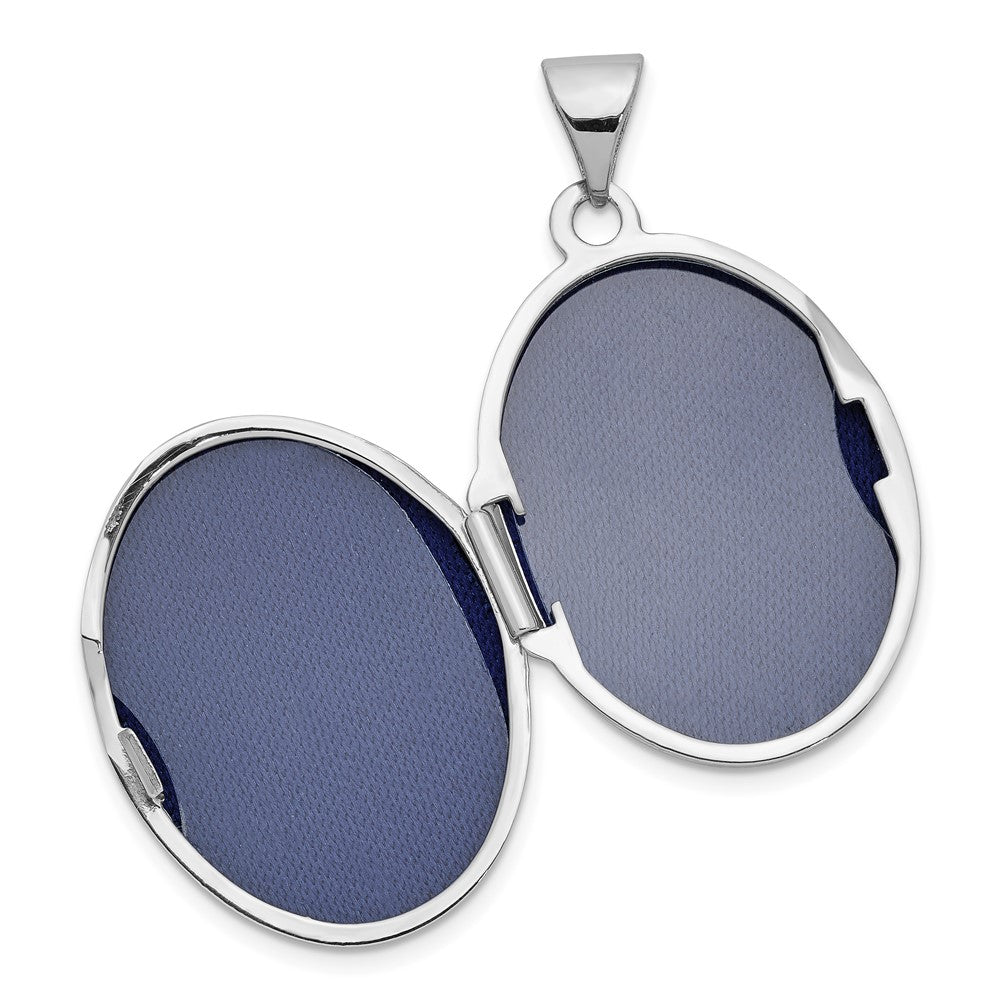 14k White Gold 14k White Gold 21x16mm Oval Tree Locket