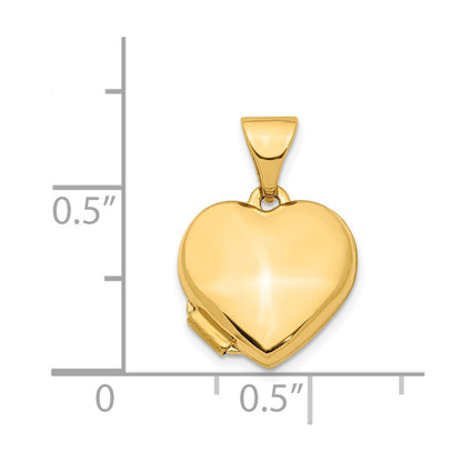 14k Yellow Gold 14K Heart 13mm Locket Pendant