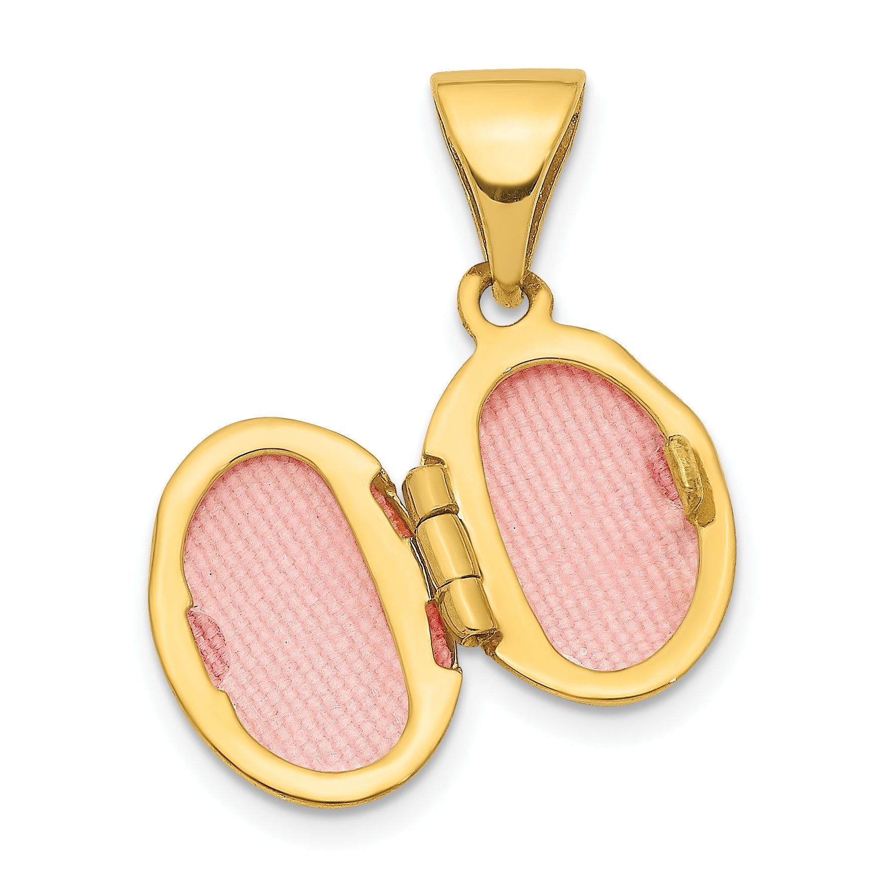 14k Yellow Gold 14K 12mm Oval Locket Pendant