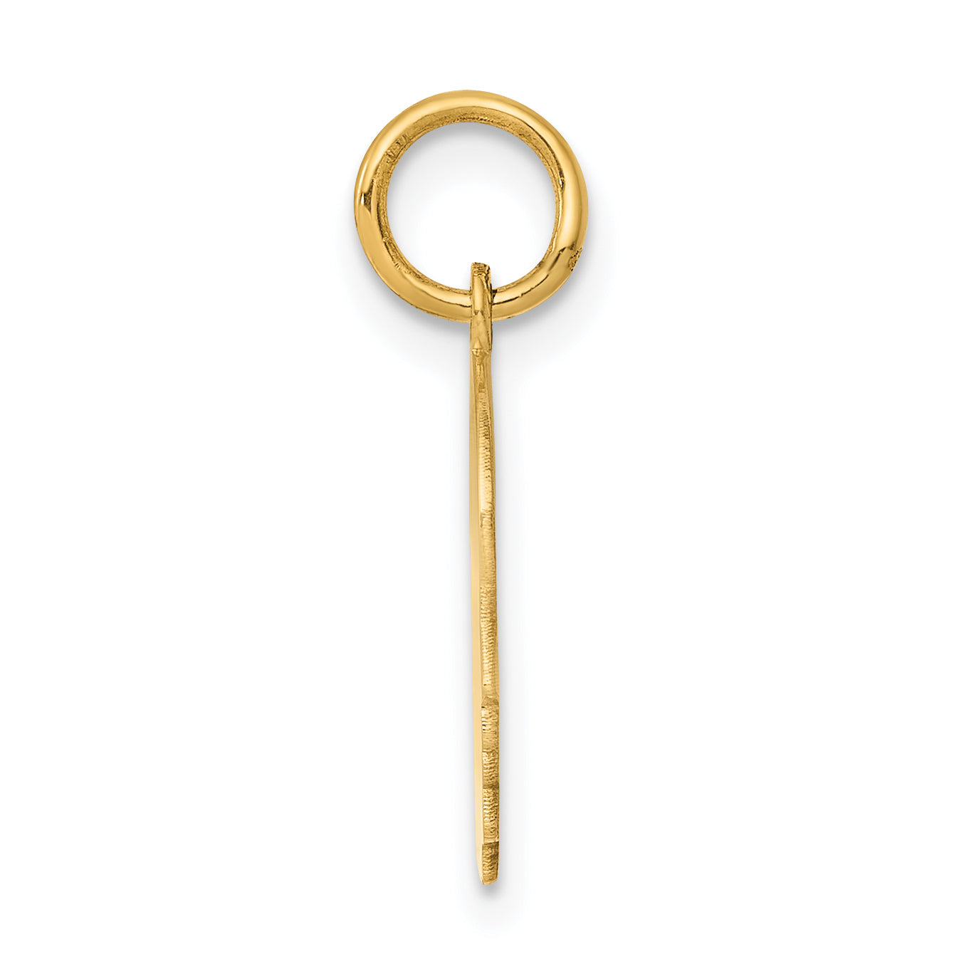 14k Yellow Gold 14k Plain Small .013 Gauge Facing Right Engravable Boy Head Charm