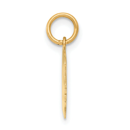 14k Yellow Gold 14k Plain Small .013 Gauge Facing Right Engravable Girl Head Charm