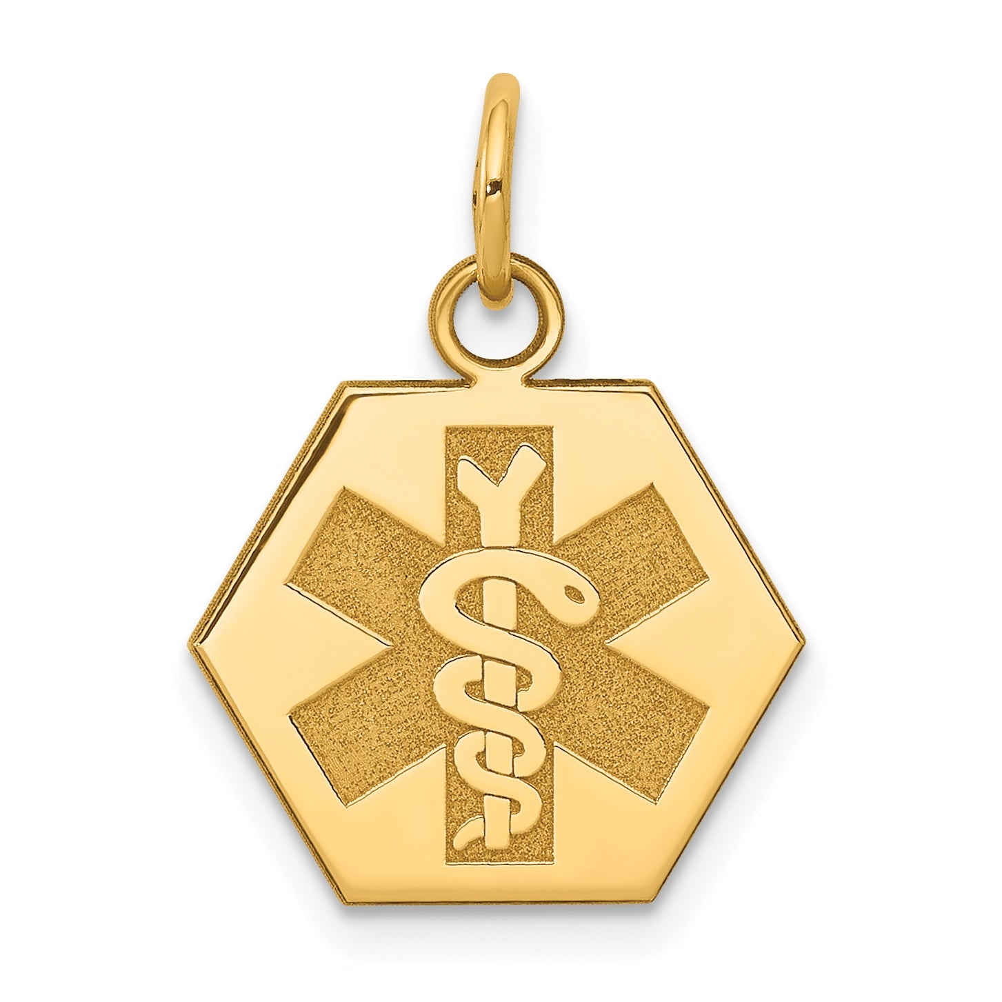 14k Yellow Gold 14k Non-enameled Medical Jewelry Pendant