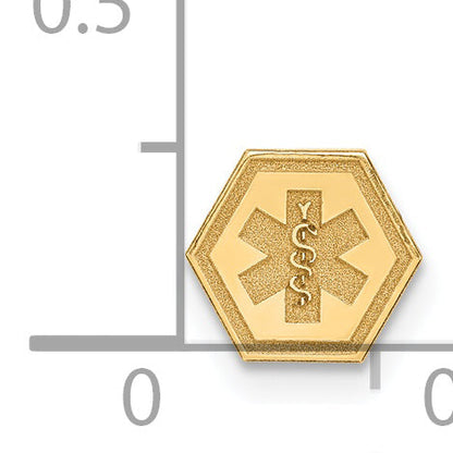 14k Yellow Gold 14k Non-enameled Attachable Medical Emblem Charm