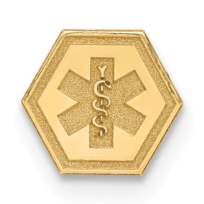 14k Yellow Gold 14k Non-enameled Attachable Medical Emblem Charm