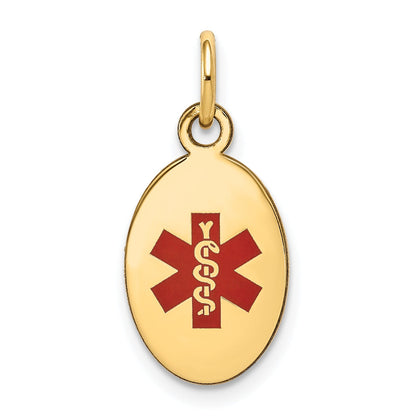 14k Yellow Gold 14k Polished Enamel Medical Jewelry Pendant