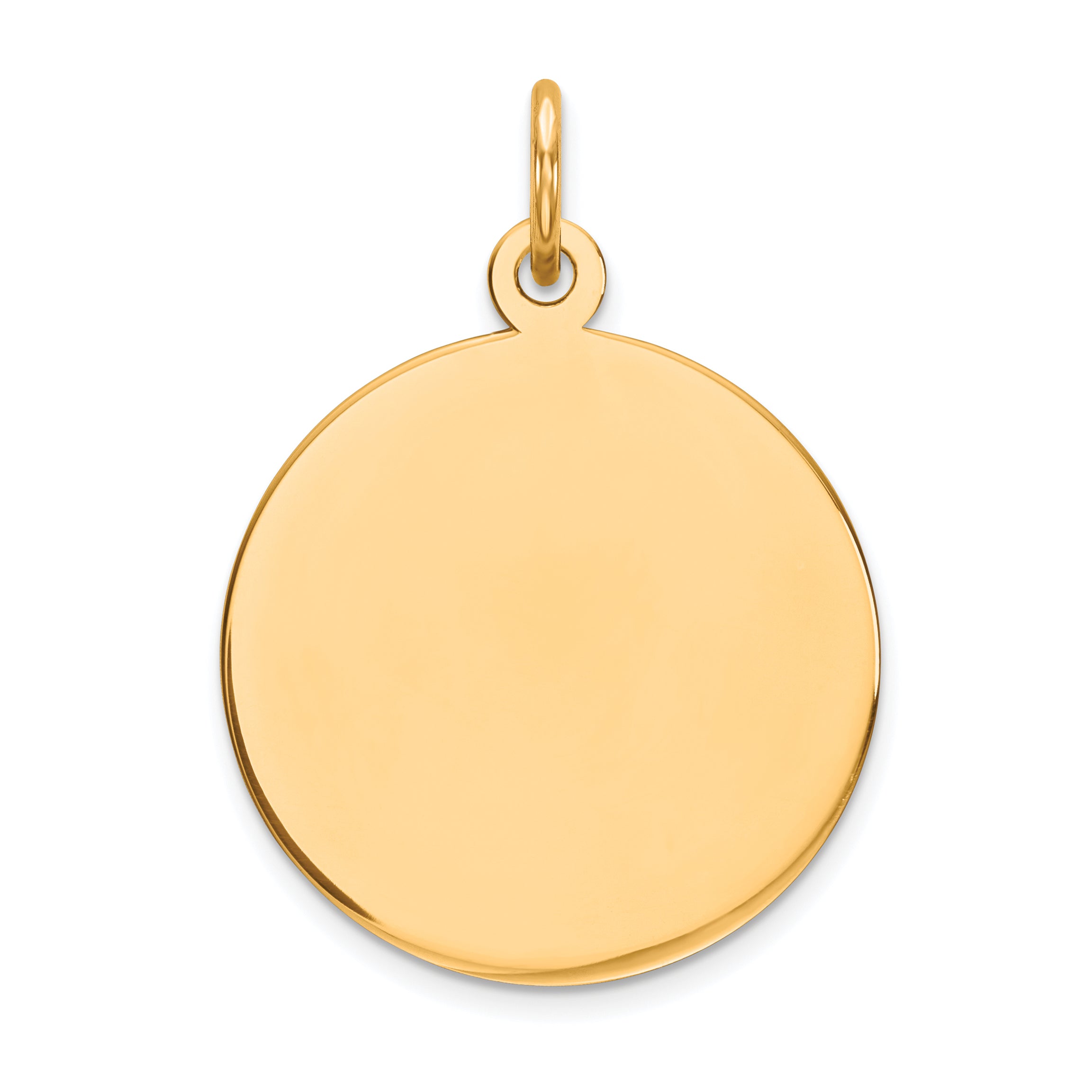 10K Yellow Gold Round Disc Charm