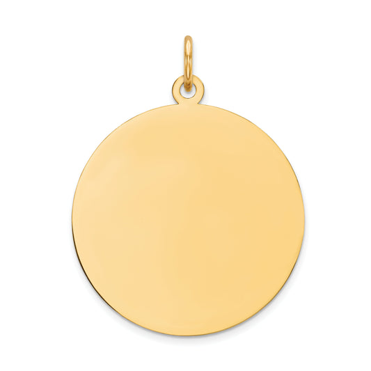 10K Yellow Gold Round Disc Charm