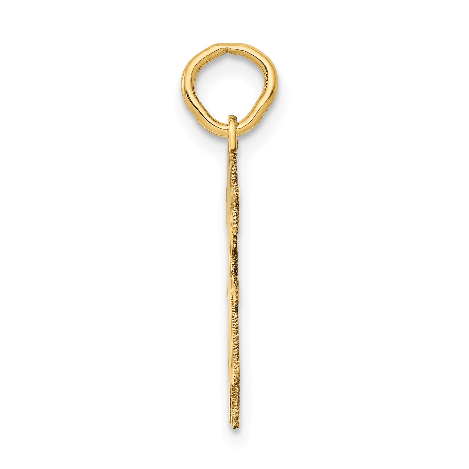 14k Yellow Gold 14k .011 Depth Engravable Girl Charm