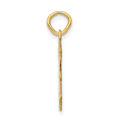 14k Yellow Gold 14k .011 Depth Engravable Girl Charm