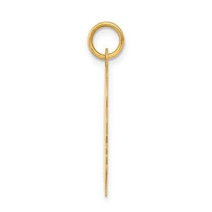 14k Yellow Gold 14k .013 Depth Engravable Girl Head Charm