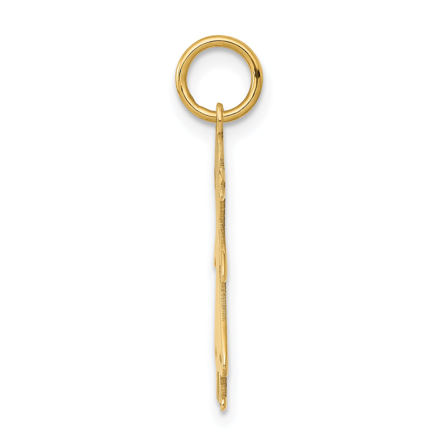 14k Yellow Gold 14k .018 Depth Engravable Girl Charm