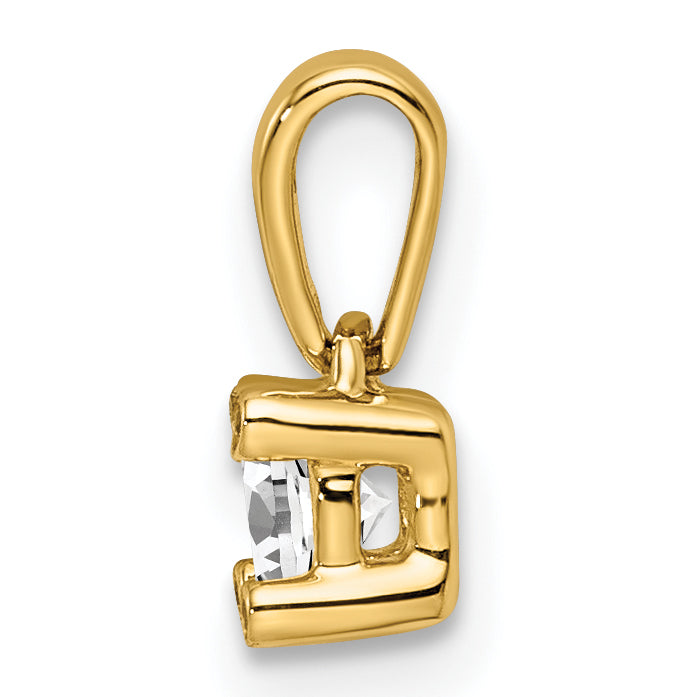 14k Yellow Gold 14K Family Jewelry Diamond Semi-Set Pendant
