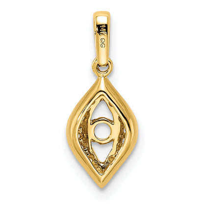 14k Yellow Gold 14K Family Jewelry Diamond Semi-Set Pendant