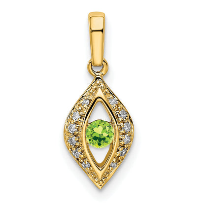 14k Yellow Gold 14K Family Jewelry Diamond Semi-Set Pendant