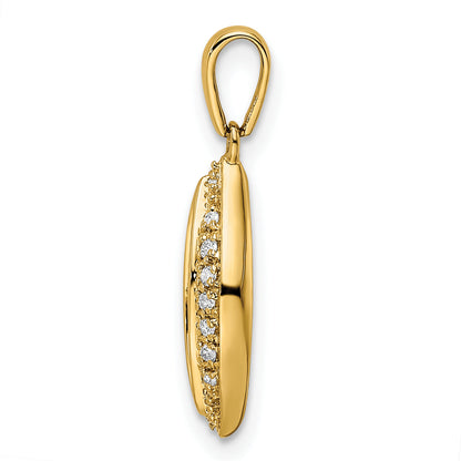 14k Yellow Gold 14K Family Jewelry Diamond Semi-Set Pendant