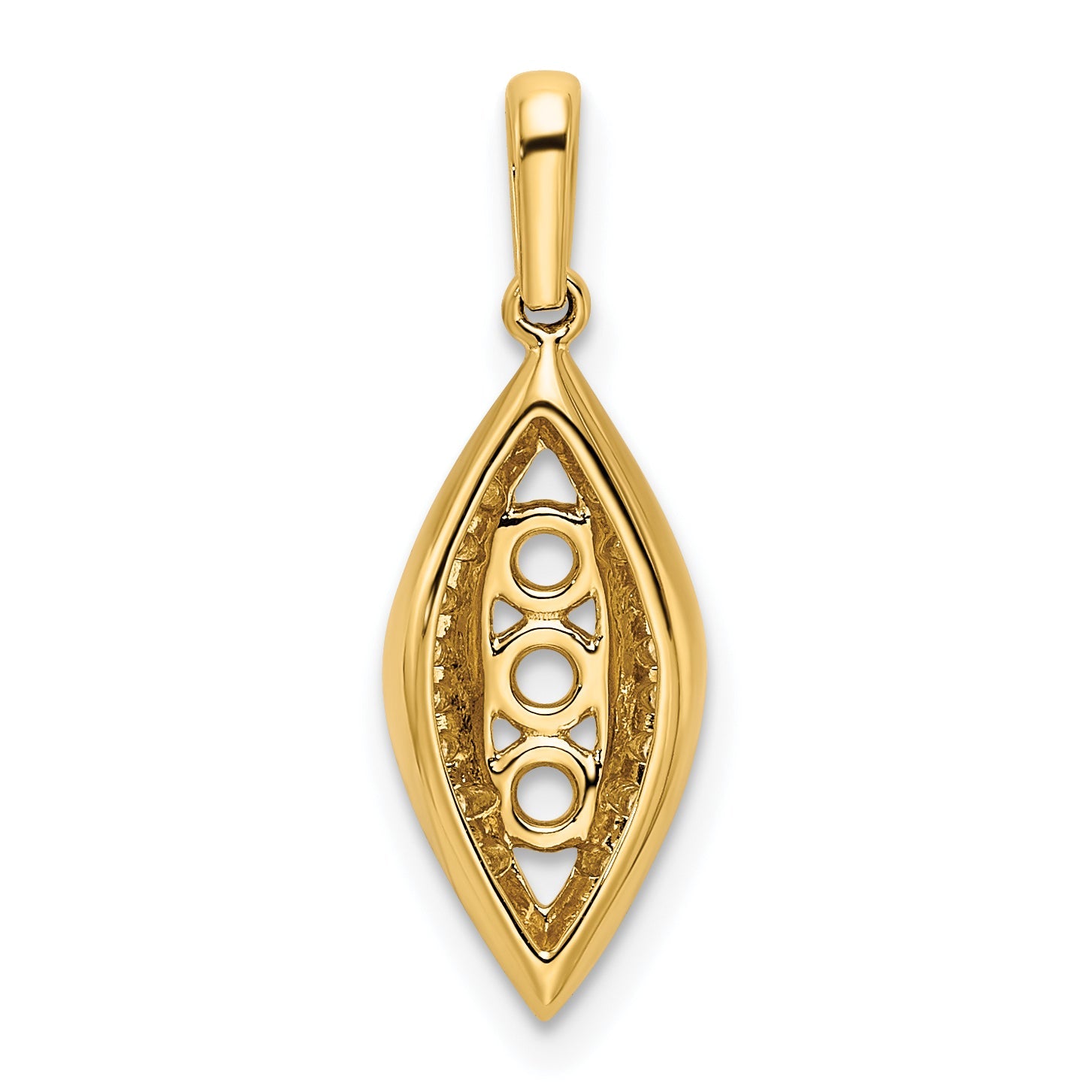 14k Yellow Gold 14K Family Jewelry Diamond Semi-Set Pendant