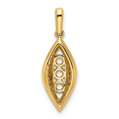 14k Yellow Gold 14K Family Jewelry Diamond Semi-Set Pendant