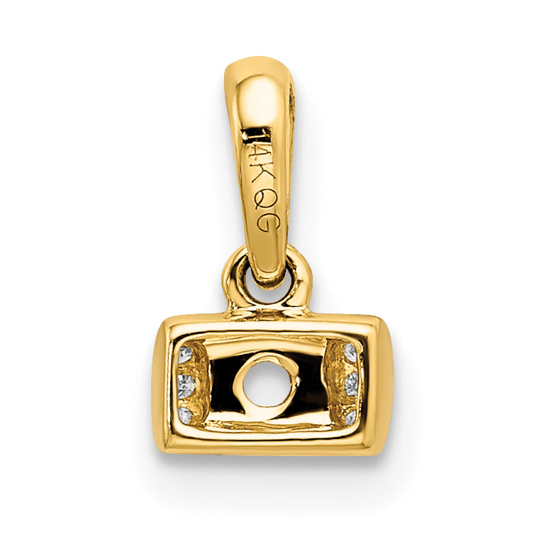 14k Yellow Gold 14K Family Jewelry Diamond Semi-Set Pendant