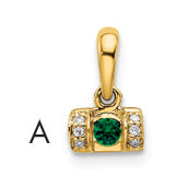 14k Yellow Gold 14K Family Jewelry Diamond Semi-Set Pendant