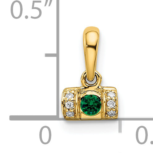 14k Yellow Gold 14K Family Jewelry Diamond Semi-Set Pendant