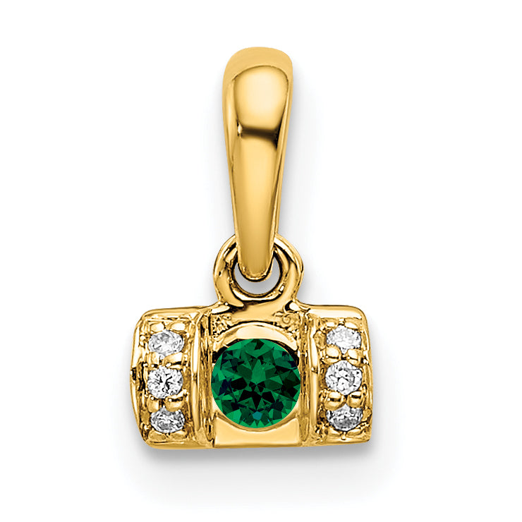 14k Yellow Gold 14K Family Jewelry Diamond Semi-Set Pendant