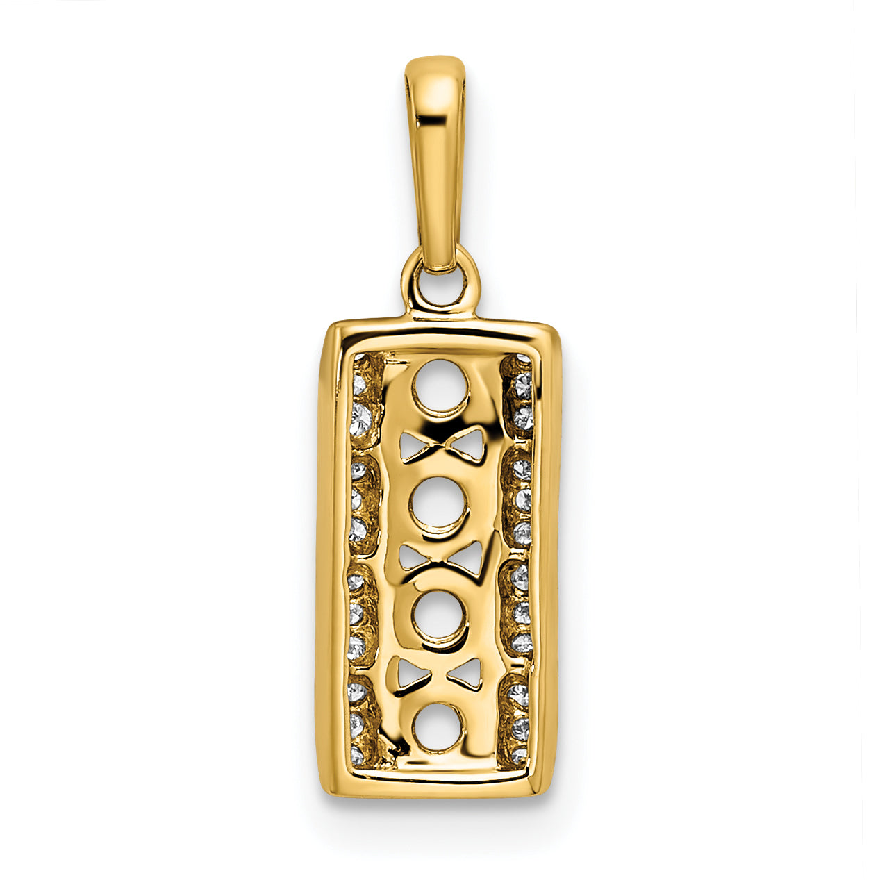14k Yellow Gold 14K Family Jewelry Diamond Semi-Set Pendant