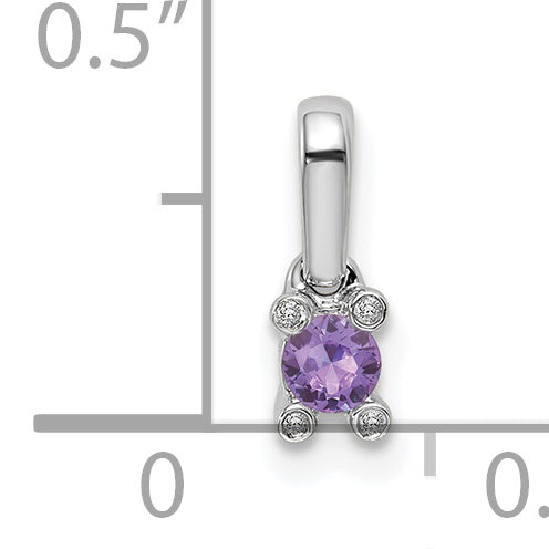 14k White Gold 14K White Gold Family Jewelry Diamond Semi-Set Pendant