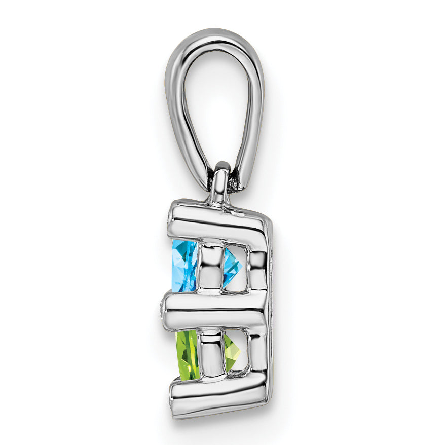 14k White Gold 14K White Gold Family Jewelry Diamond Semi-Set Pendant