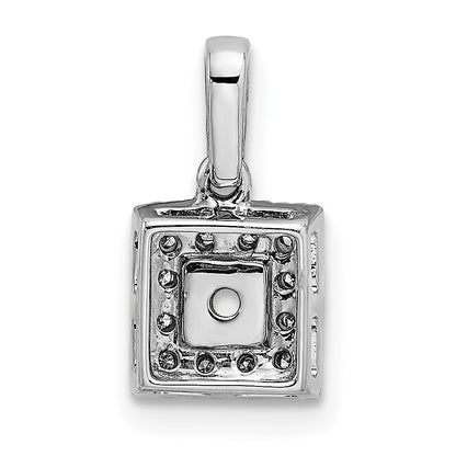 14k White Gold 14K White Gold Family Jewelry Diamond Semi-Set Pendant