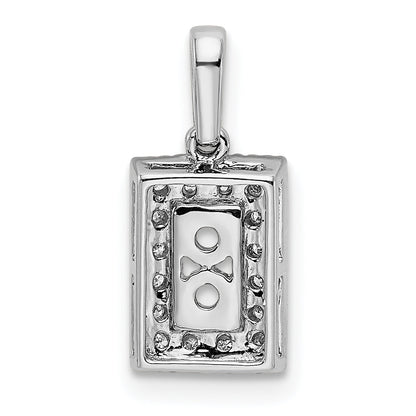 14k White Gold 14K White Gold Family Jewelry Diamond Semi-Set Pendant