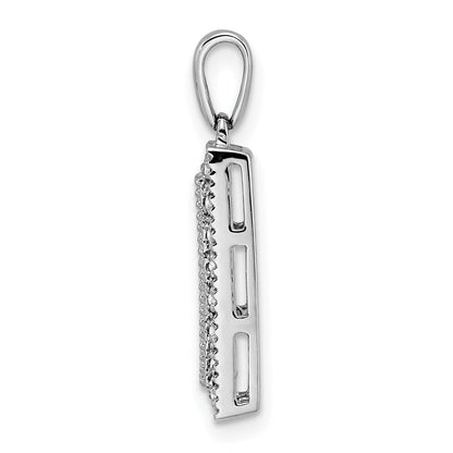 14k White Gold 14K White Gold Family Jewelry Diamond Semi-Set Pendant