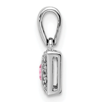 14k White Gold 14K White Gold Family Jewelry Diamond Semi-Set Pendant