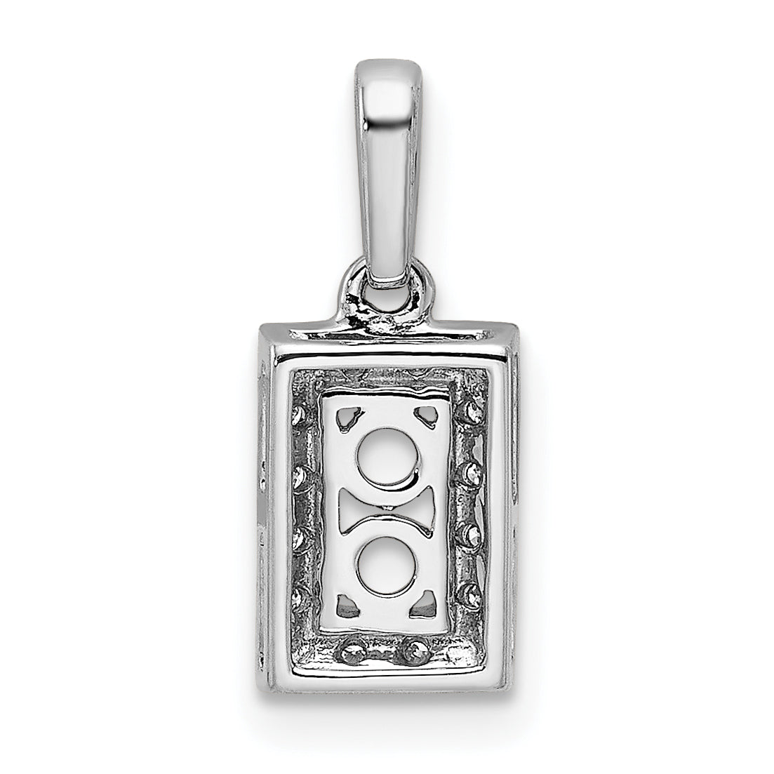 14k White Gold 14K White Gold Family Jewelry Diamond Semi-Set Pendant