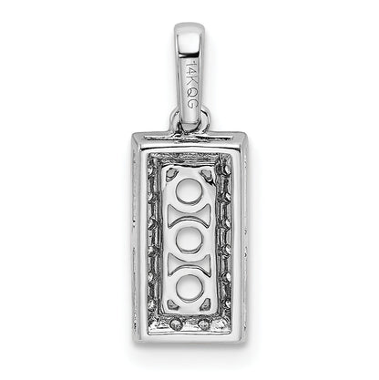 14k White Gold 14K White Gold Family Jewelry Diamond Semi-Set Pendant