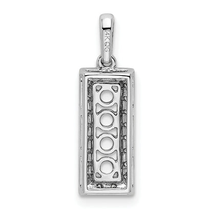 14k White Gold 14K White Gold Family Jewelry Diamond Semi-Set Pendant