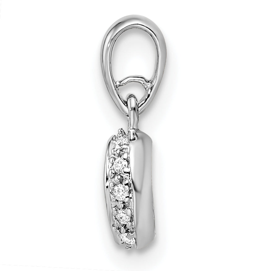 14k White Gold 14K White Gold Family Jewelry Diamond Semi-Set Pendant