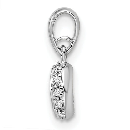 14k White Gold 14K White Gold Family Jewelry Diamond Semi-Set Pendant