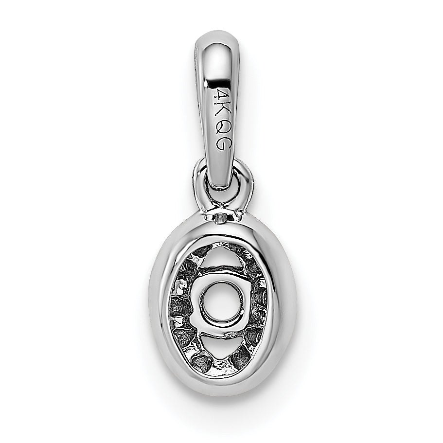 14k White Gold 14K White Gold Family Jewelry Diamond Semi-Set Pendant