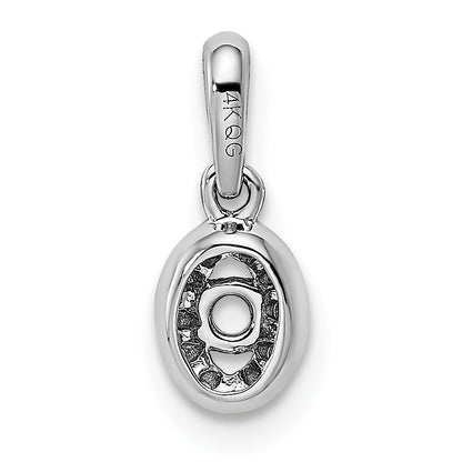 14k White Gold 14K White Gold Family Jewelry Diamond Semi-Set Pendant