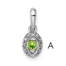 14k White Gold 14K White Gold Family Jewelry Diamond Semi-Set Pendant
