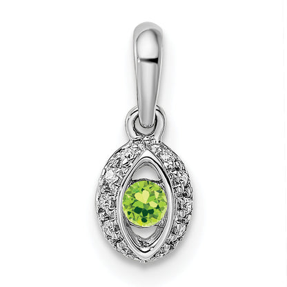 14k White Gold 14K White Gold Family Jewelry Diamond Semi-Set Pendant