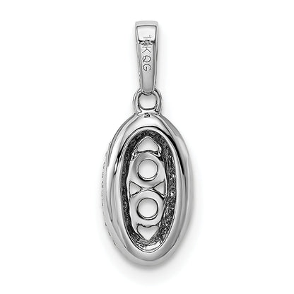 14k White Gold 14K White Gold Family Jewelry Diamond Semi-Set Pendant