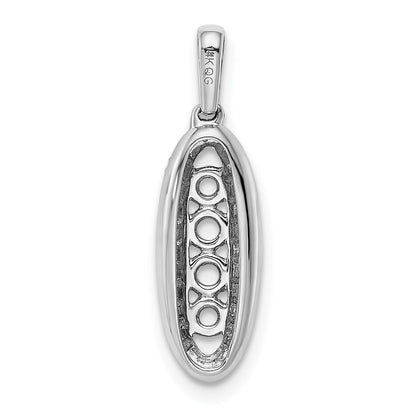 14k White Gold 14K White Gold Family Jewelry Diamond Semi-Set Pendant