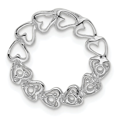 14k White Gold 14k White Gold 6 Genuine Stone Family Pendant