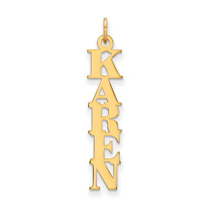 14K Yellow Gold Name Plate Charm